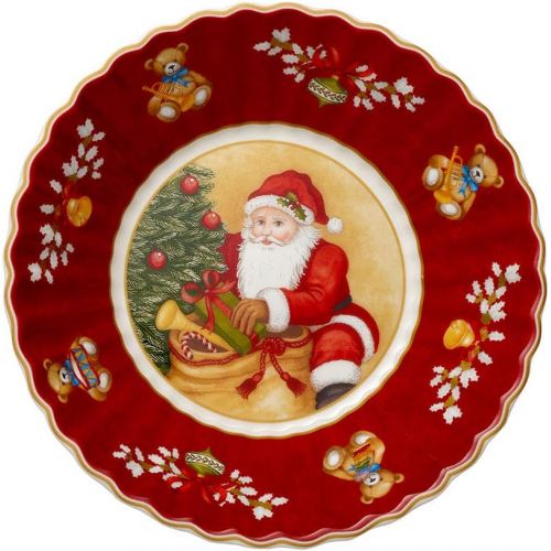  [아마존베스트]Villeroy & Boch Toys Fantasy Small Bowl Santa Brings Gifts Premium Porcelain Red 16 x 16 x 3 cm