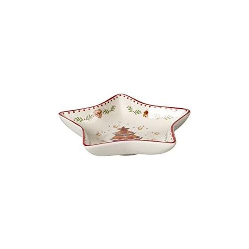  [아마존베스트]Villeroy & Boch Winter Bakery Delight Star Bowl Small Gingerbread Premium Porcelain Red Colourful 13