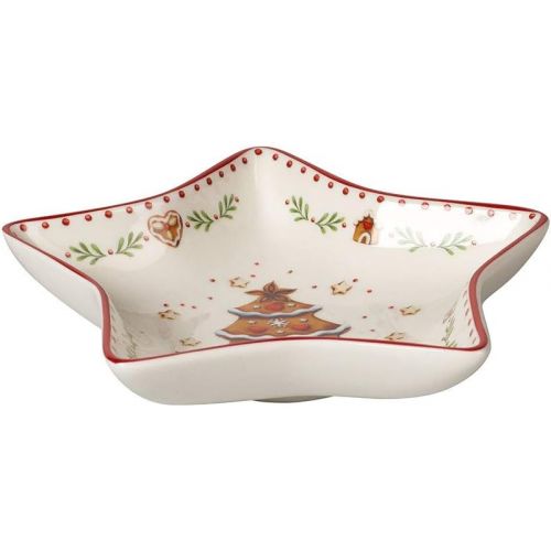  [아마존베스트]Villeroy & Boch Winter Bakery Delight Star Bowl Small Gingerbread Premium Porcelain Red Colourful 13