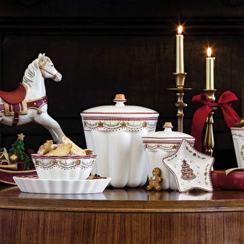  [아마존베스트]Villeroy & Boch Winter Bakery Delight Star Bowl Small Gingerbread Premium Porcelain Red Colourful 13