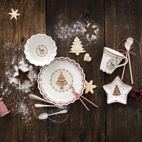  [아마존베스트]Villeroy & Boch Winter Bakery Delight Star Bowl Small Gingerbread Premium Porcelain Red Colourful 13