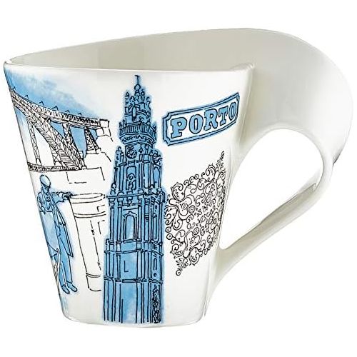  [아마존베스트]Villeroy & Boch Cities of the World Coffee Mug Porto, 300 ml, Premium Porcelain, White/Multicolour