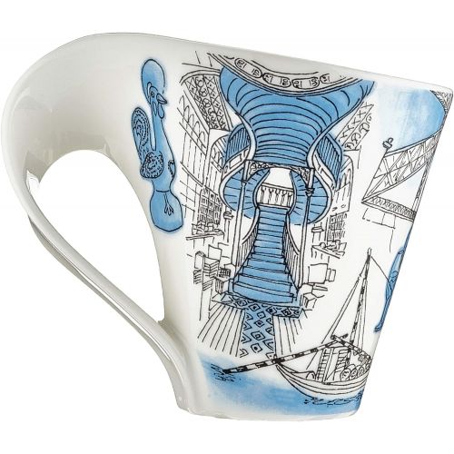  [아마존베스트]Villeroy & Boch Cities of the World Coffee Mug Porto, 300 ml, Premium Porcelain, White/Multicolour