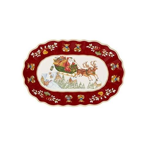  [아마존베스트]Villeroy & Boch Toys Fantasy Bowl Oval Large, Premium Porcelain, Red, Multicoloured, 29 x 19 x 5.5