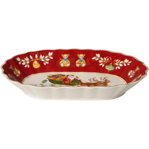  [아마존베스트]Villeroy & Boch Toys Fantasy Bowl Oval Large, Premium Porcelain, Red, Multicoloured, 29 x 19 x 5.5