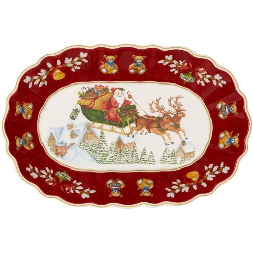  [아마존베스트]Villeroy & Boch Toys Fantasy Bowl Oval Large, Premium Porcelain, Red, Multicoloured, 29 x 19 x 5.5