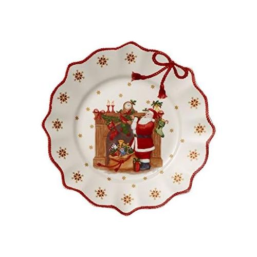  [아마존베스트]Villeroy & Boch Annual Christmas Edition 2019 Annual Plates Premium Porcelain, Red, Colourful, 24 x 24 cm