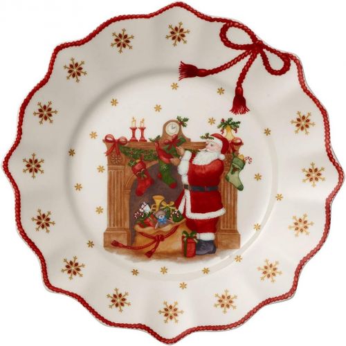  [아마존베스트]Villeroy & Boch Annual Christmas Edition 2019 Annual Plates Premium Porcelain, Red, Colourful, 24 x 24 cm