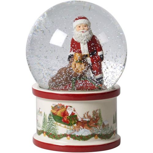  [아마존베스트]Villeroy & Boch Christmas Toys Large Hard Porcelain Snow Globe, Glass, Multi-Coloured, 13 x 13 x 17