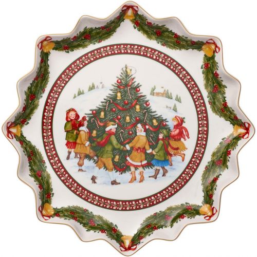  [아마존베스트]Villeroy & Boch Toys Fantasy Pastry Plate Deep Dancing Around The Tree, Premium Porcelain, Colourful, 39 x 39 x 3.5 cm