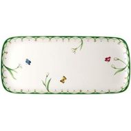 [아마존베스트]Villeroy & Boch 1486632221 Colorful Spring Sandwich Tray, 13.75 x 6.25 in, White