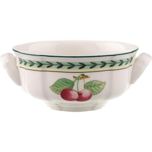  [아마존베스트]Villeroy & Boch 1022812510 French Garden Fleurence Cream Soup Cup, 12 oz, White/Multicolored