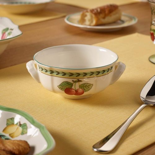  [아마존베스트]Villeroy & Boch 1022812510 French Garden Fleurence Cream Soup Cup, 12 oz, White/Multicolored