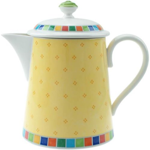  [아마존베스트]Villeroy & Boch 1013600070 Twist Alea Limone Coffeepot, 42.25 oz, White/Yellow