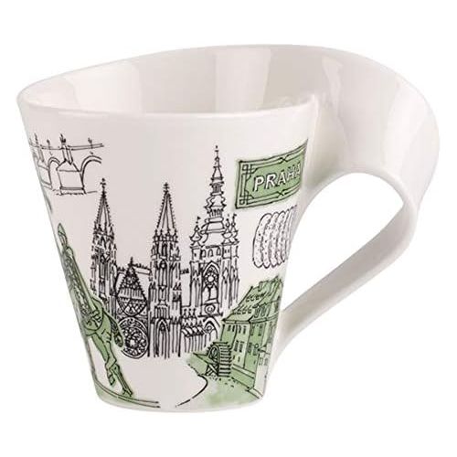  [아마존베스트]Villeroy & Boch Cities of the World Coffee Mug Prague, 300 ml, Premium Porcelain, White/Multicolour