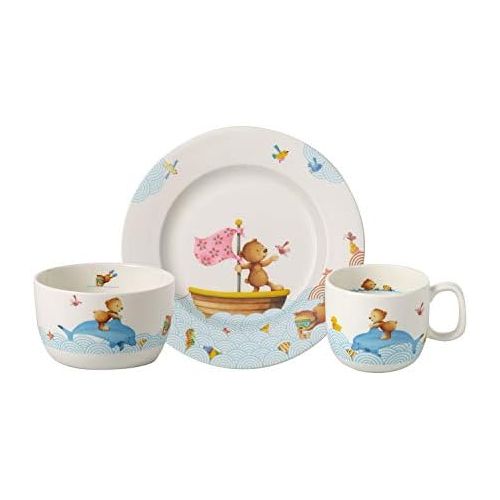  [아마존베스트]Villeroy & Boch 14-8664-8428 Happy as a Bear Dinnerware Set, Premium Porcelain