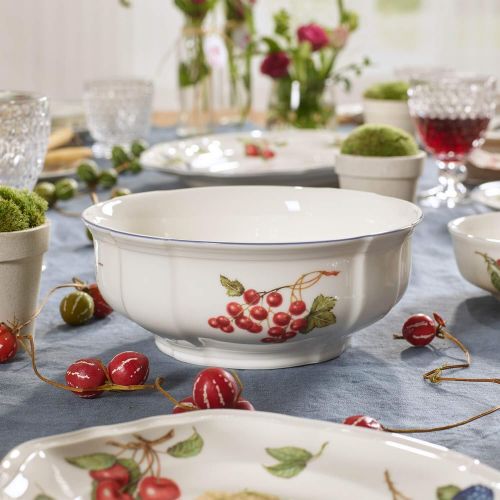  [아마존베스트]Villeroy & Boch 1011153170 Cottage Round Vegetable Bowl, 8.25 in, White/Colorful