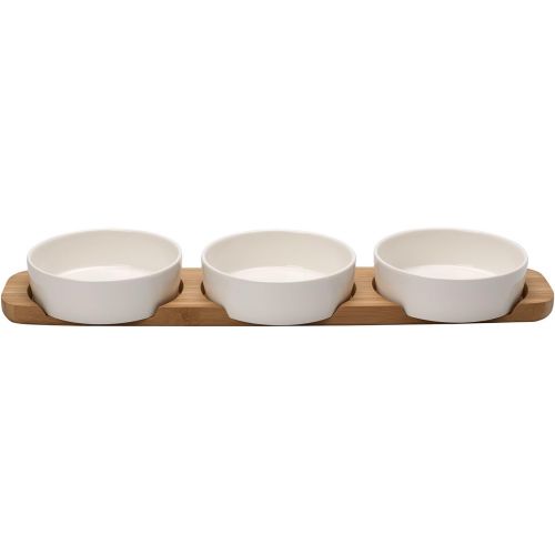  [아마존베스트]Pizza Passion 4 Piece Topping Bowl Set by Villeroy & Boch - Premium Porcelain - Made in Germany - Dishwasher and Microwave Safe Bowls - 18.75 x 4.25 x 2 Inches