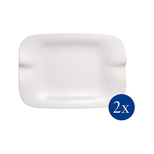  [아마존베스트]Villeroy & Boch Pasta Passion Lasagne Plate : Set of 2, 12.75 x 8.75 x 1.5 in, White