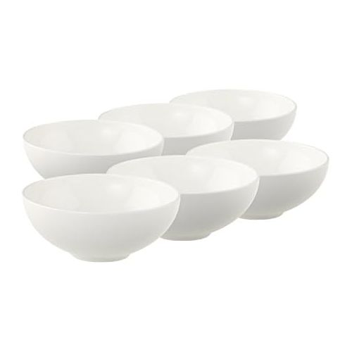  [아마존베스트]Villeroy & Boch Premium Bone Porcelain Royal 13cm (1010-4412-3810) for 6Persons, 6x Dessert Bowl, White, 13cm 6Units