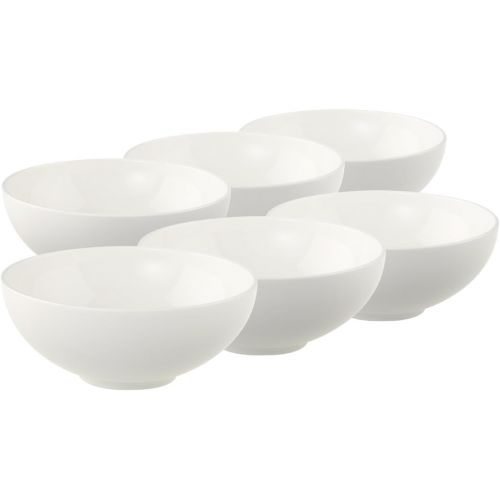  [아마존베스트]Villeroy & Boch Premium Bone Porcelain Royal 13cm (1010-4412-3810) for 6Persons, 6x Dessert Bowl, White, 13cm 6Units