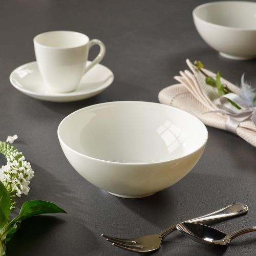  [아마존베스트]Villeroy & Boch Premium Bone Porcelain Royal 13cm (1010-4412-3810) for 6Persons, 6x Dessert Bowl, White, 13cm 6Units