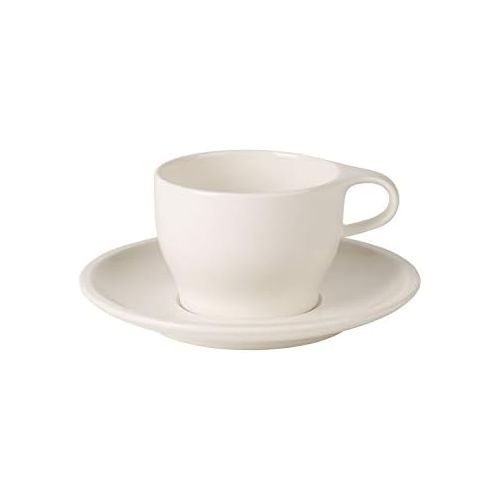  [아마존베스트]Coffee Passion Cafe Au Lait Cup & Saucer Set by Villeroy & Boch - Premium Porcelain - Made in Germany - Dishwasher and Microwave Safe - 12.75 Ounce Capacity