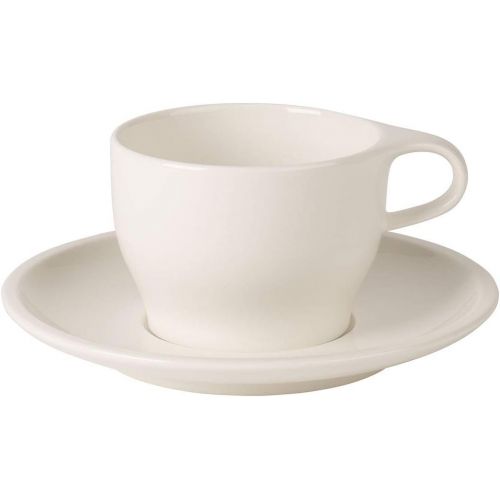  [아마존베스트]Coffee Passion Cafe Au Lait Cup & Saucer Set by Villeroy & Boch - Premium Porcelain - Made in Germany - Dishwasher and Microwave Safe - 12.75 Ounce Capacity