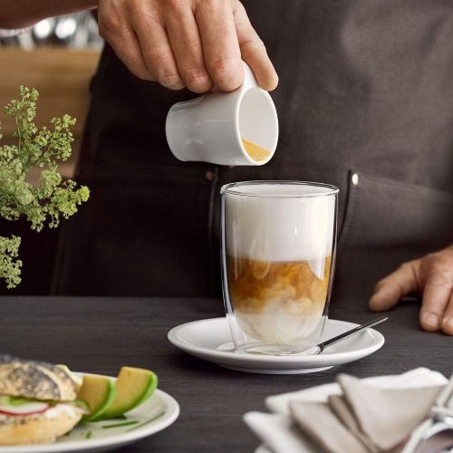  [아마존베스트]Coffee Passion Latte Macciato Glass Mug & Saucer Set by Villeroy & Boch - Premium Porcelain - Dishwasher and Microwave Safe - 12.75 Ounce Capacity