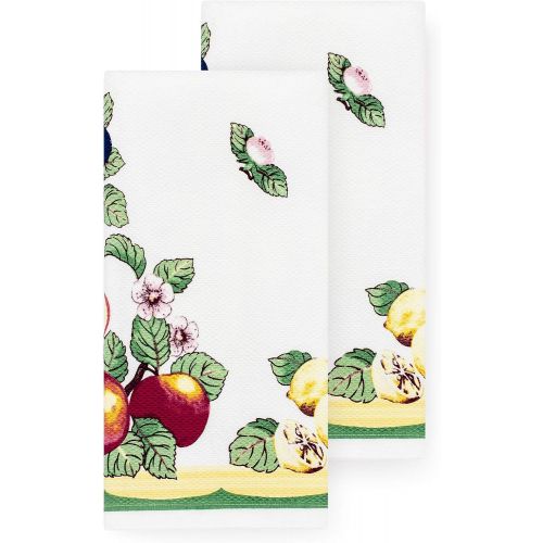  [아마존베스트]Villeroy & Boch Villeroy and Boch French Garden Kitchen Towel, Set of 2, 18 x 28, Multi 2 Pieces