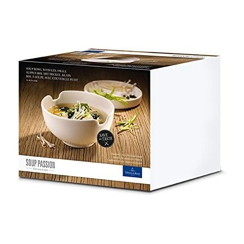  [아마존베스트]Soup Passion Asia Bowl with Lid by Villeroy & Boch - Premium Porcelain - Made in Germany - Dishwasher and Microwave Safe - 5 Inches