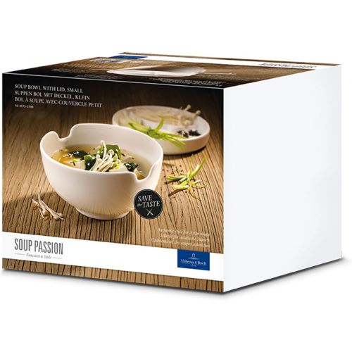  [아마존베스트]Soup Passion Asia Bowl with Lid by Villeroy & Boch - Premium Porcelain - Made in Germany - Dishwasher and Microwave Safe - 5 Inches