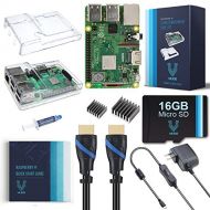 Vilros V-Kits Raspberry Pi 3 B+ (B Plus) Complete Starter Kit (16GB & Clear Case Edition) [Latest Model 2018]