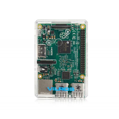  Vilros Raspberry Pi 3 Barebones Kit - Includes Raspberry PI 3 - Sandisk 16GB Micro SD Card - Clear Case - Heatsink