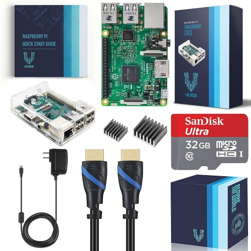  Vilros Raspberry Pi 3 Complete Starter Kit with Clear Case and 32GB SD Card