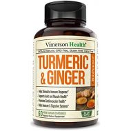 [아마존 핫딜] [아마존핫딜]Vimerson Health Turmeric Curcumin with Ginger and Bioperine. Vegan Joint Pain Relief, Anti-Inflammatory, Antioxidant, Anti-Aging Supplement with 10 milligrams of Black Pepper for Better Absorption