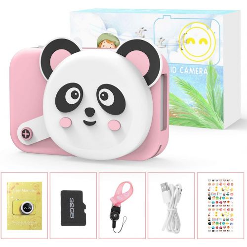  [아마존베스트]Vimpro Kids Camera, Newest 1080P HD Digital Dual Cameras with 32GB SD Card, Toddler Selfie Video Recorder Toy for 4-12 Year Old Girls (Pink)