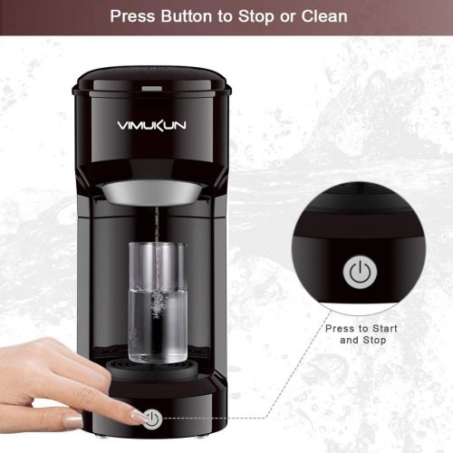  [아마존베스트]VIMUKUN Single Serve Coffee Maker Coffee Brewer Compatible with K-Cup Single Cup Capsule with 6 to 14oz Reservoir, Mini Size (Black)