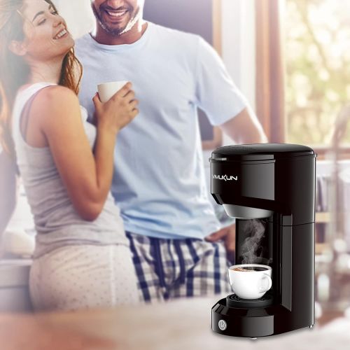  [아마존베스트]VIMUKUN Single Serve Coffee Maker Coffee Brewer Compatible with K-Cup Single Cup Capsule with 6 to 14oz Reservoir, Mini Size (Black)