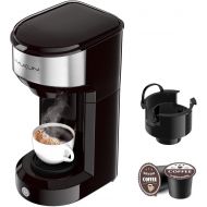 Vimukun Single Serve Coffee Maker Coffee Brewer for K-Cup Single Cup Capsule and Ground Coffee, Single Cup Coffee Makers with 6 to 14oz Reservoir, Mini Size