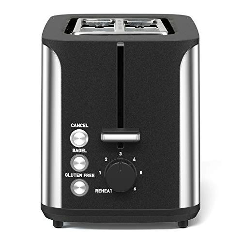  [아마존베스트]VIMUKUN 2 Slice Toaster Stainless Steel Bread Toasters 7 Toasting Browning Shade Settings with Extra Wide Slot and Removable Crumb Tray, Bagel/Cancel/Gluten Free/Reheat Function, 900 Watt,