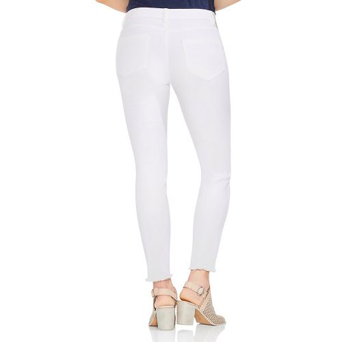 빈스 VINCE CAMUTO Frayed Skinny Jeans in Ultra White