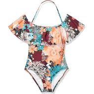 Vince Camuto Women's Standard Off The Shoulder Ruffle One Piece Swimsuit with Removable Cups
