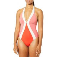 Vince Camuto Women's Standard Halter One Piece Swimsuit with Colorblock