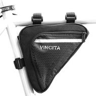 Vincita Bike Small Triangle Frame Bag - Cycling Frame Pack with Adjustable Strap, Reflective Trim - for Mountain Bike/MTB Road, Hybrid - Bicycle Accessories