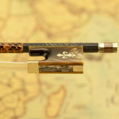  VingoBow Carbon Fiber Violin Bow ELEGANT Red OxHorn Frog and Screw! 4/4 Full Size, Sweet Sound and Great Balance, ELEGANT Red Ox Horn Frog and Screw, Art No.118V