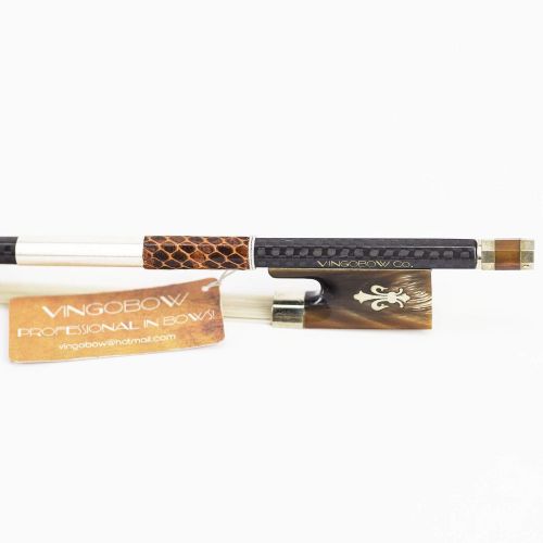  VingoBow Carbon Fiber Violin Bow ELEGANT Red OxHorn Frog and Screw! 4/4 Full Size, Sweet Sound and Great Balance, ELEGANT Red Ox Horn Frog and Screw, Art No.118V