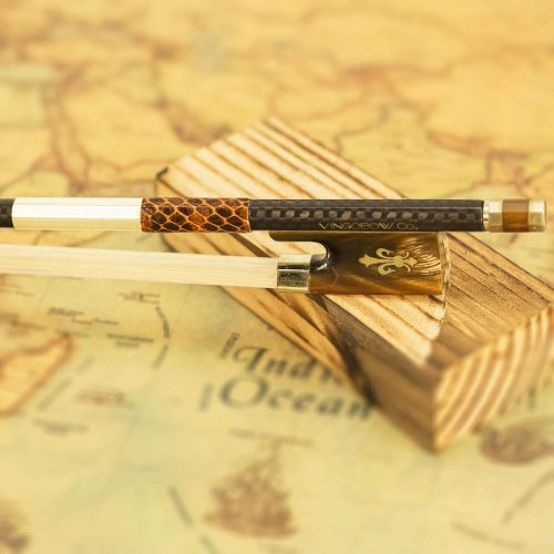  VingoBow Carbon Fiber Violin Bow ELEGANT Red OxHorn Frog and Screw! 4/4 Full Size, Sweet Sound and Great Balance, ELEGANT Red Ox Horn Frog and Screw, Art No.118V