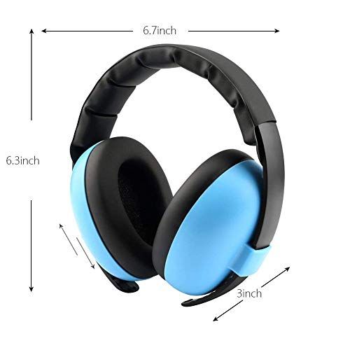  [아마존베스트]Vinkki Noise Cancelling Headphones for Kids, Babies Ear Protection Earmuffs Noise Reduction for 0-3 Years Babies, Toddlers, Infant (Blue)