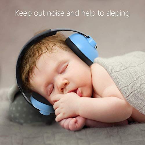  [아마존베스트]Vinkki Noise Cancelling Headphones for Kids, Babies Ear Protection Earmuffs Noise Reduction for 0-3 Years Babies, Toddlers, Infant (Blue)